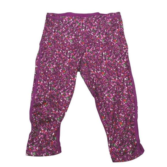 Lululemon Real Quick Crop Paradise Leggings 8 Royal Plum Pants Activewear Capri - Picture 1 of 7